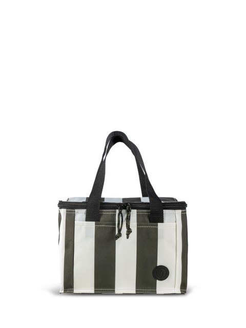 CITY TORBA TERMICZNA STRIPE rPET MAŁA, ZIELONO-BIAŁY CITY TORBA TERMICZNA STRIPE rPET MAŁA, ZIELONO-BIAŁY