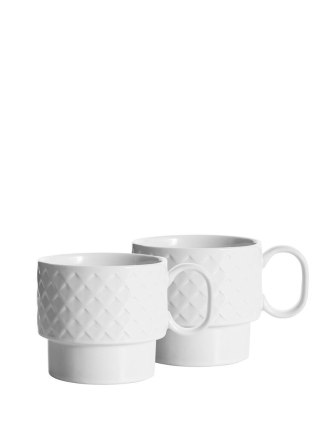 Kubek do herbaty COFFEE & MORE 2-szt, biały
