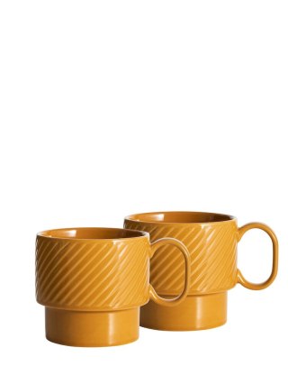 Kubek do herbaty COFFEE & MORE 2-szt, żółty