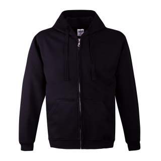 BLUZA Z KAPTUREM ZAPINANA 280G CZARNA ROZM. L