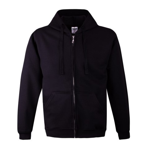 BLUZA Z KAPTUREM ZAPINANA 280G CZARNA ROZM. L BLUZA Z KAPTUREM ZAPINANA 280G CZARNA ROZM. L