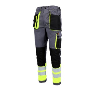 SPODNIE DO PASA PROMAN STRETCH 250 SZARY HV ROZM. 58