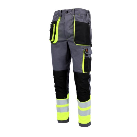 SPODNIE DO PASA PROMAN STRETCH 250 SZARY HV ROZM. 58