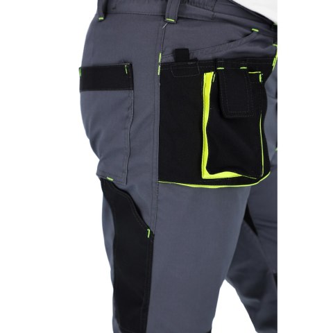 SPODNIE DO PASA PROMAN STRETCH 250 SZARY HV ROZM. 58