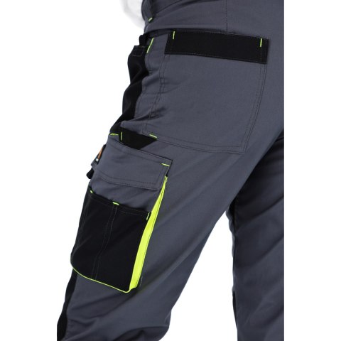 SPODNIE DO PASA PROMAN STRETCH 250 SZARY HV ROZM. 58
