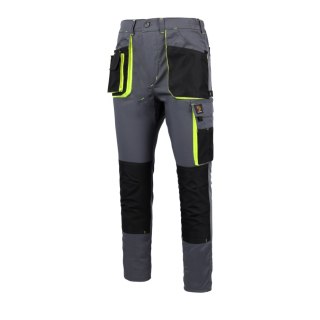 SPODNIE DO PASA PROMAN STRETCH 250 SZARY ŻÓŁTY ROZM. 58