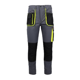 SPODNIE DO PASA PROMAN STRETCH 250 SZARY ŻÓŁTY ROZM. 58