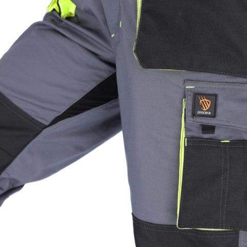 SPODNIE OGRODNICZKI PROMAN STRETCH 250 SZARY HV ROZM. 48