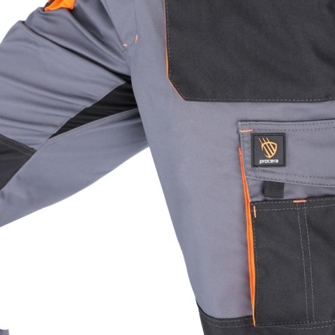 SPODNIE OGRODNICZKI PROMAN STRETCH 250 SZARY POMARAŃCZOWY ROZM. 48 SPODNIE OGRODNICZKI PROMAN STRETCH 250 SZARY POMARAŃCZOWY ROZM. 48
