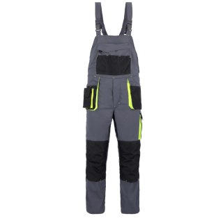 SPODNIE OGRODNICZKI PROMAN STRETCH 250 SZARY ŻÓŁTY ROZM. 52