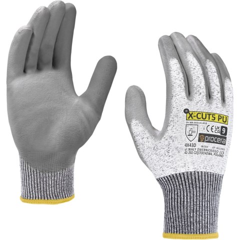 RĘKAWICE OCHRONNE ANTYPRZECIĘCIOWE X-CUT5 PU ROZM. 9 RĘKAWICE OCHRONNE ANTYPRZECIĘCIOWE X-CUT5 PU ROZM. 9