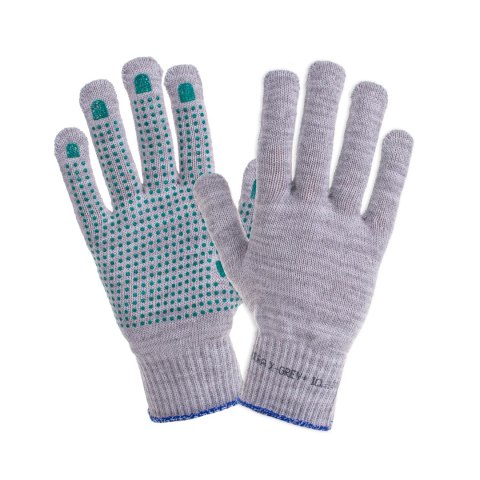 RĘKAWICE OCHRONNE BAWEŁNIANO POLIESTROWE Z NAKROPIENIEM X-GREY PLUS rozm. 7 RĘKAWICE OCHRONNE BAWEŁNIANO POLIESTROWE Z NAKROPIENIEM X-GREY PLUS rozm. 7