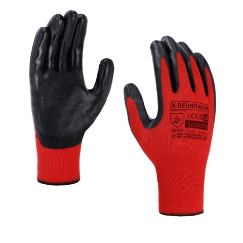 RĘKAWICE OCHRONNE POWLEKANE NITRYLEM X-REDNITRON ROZM. 10 RĘKAWICE OCHRONNE POWLEKANE NITRYLEM X-REDNITRON ROZM. 10