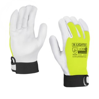 RĘKAWICE OCHRONNE WZMOCNIONE KOZIĄ SKÓRĄ X-LIGHTEC ROZM. 10