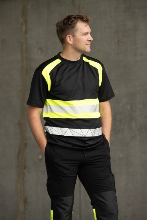 ECO RIVAL KOSZULKA CZARNY/ŻÓŁTY - Żółty (_y) 2XL.