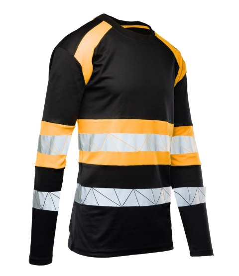 ECO RIVAL KOSZULKA LONGSLEEVE CZARNY/POMARAŃCZ - Pomarańcz (_o) 3XL.