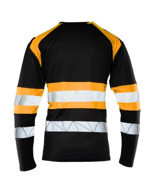 ECO RIVAL KOSZULKA LONGSLEEVE CZARNY/POMARAŃCZ - Pomarańcz (_o) M