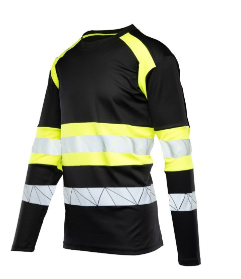 ECO RIVAL KOSZULKA LONGSLEEVE CZARNY/ŻÓŁTY - Żółty (_y) XL