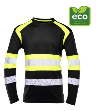 ECO RIVAL KOSZULKA LONGSLEEVE CZARNY/ŻÓŁTY - Żółty (_y) M