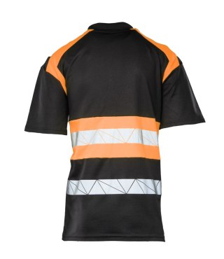 ECO RIVAL KOSZULKA POLO CZARNY/POMARAŃCZ - Pomarańcz (_o) 2XL.
