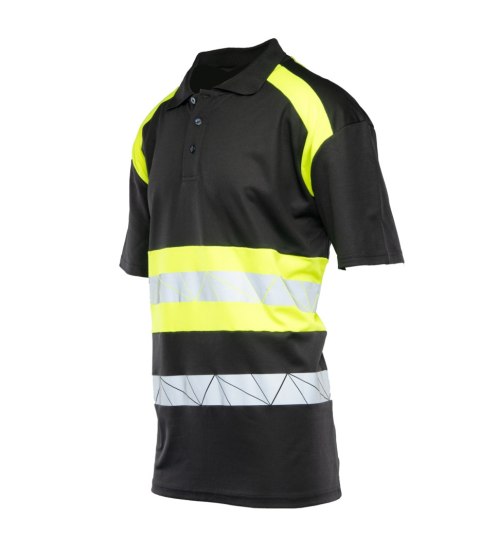 ECO RIVAL KOSZULKA POLO CZARNY/ŻÓŁTY - Żółty (_y) XL