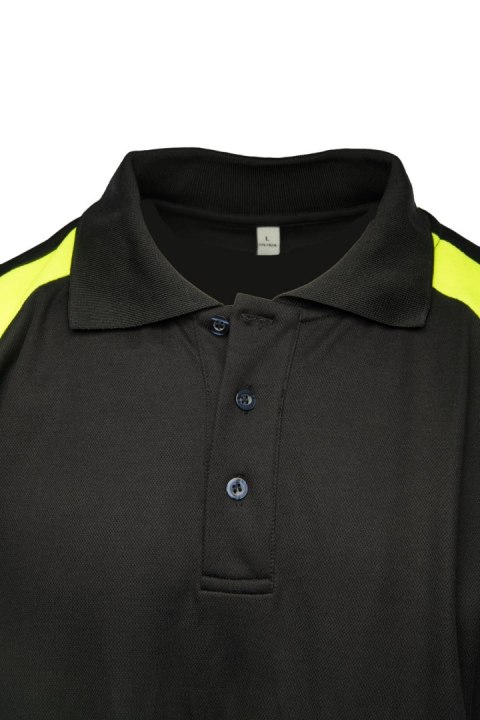 ECO RIVAL KOSZULKA POLO CZARNY/ŻÓŁTY - Żółty (_y) M