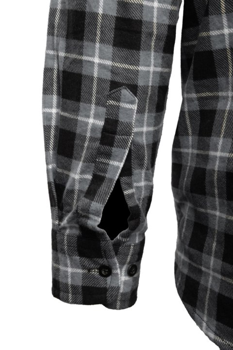 BONO KOSZULA FLANELOWA SZARY - Stalowy 2XL.