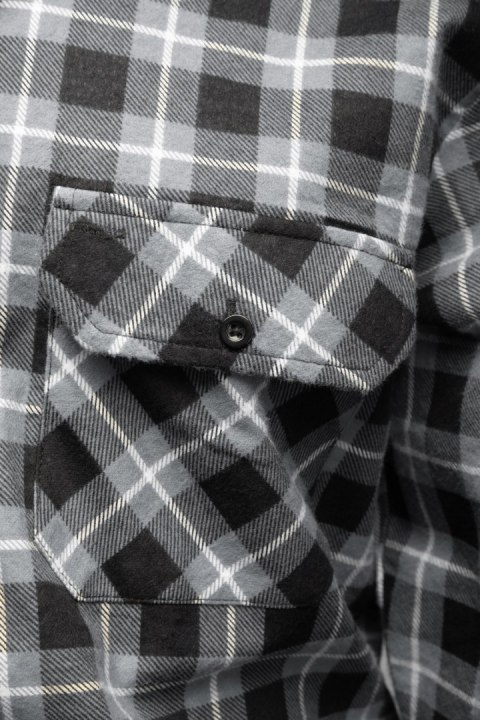 BONO KOSZULA FLANELOWA SZARY - Stalowy 2XL.