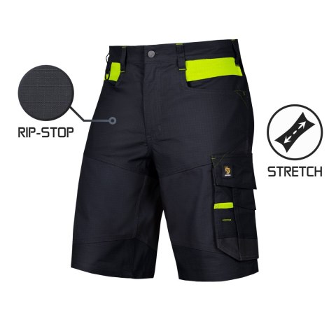 SPODNIE KRÓTKIE BARI SPANDEX BLACK ROZM.50 SPODNIE KRÓTKIE BARI SPANDEX BLACK ROZM.50