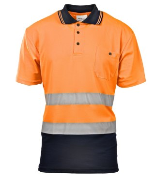 KOSZULKA POLO 50/50 POMARAŃCZ KAT. II BF012 - Pomarańcz (_o) 4XL.