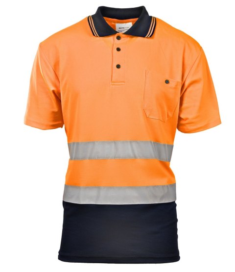 KOSZULKA POLO 50/50 POMARAŃCZ KAT. II BF012 - Pomarańcz (_o) 4XL.