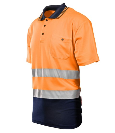 KOSZULKA POLO 50/50 POMARAŃCZ KAT. II BF012 - Pomarańcz (_o) 4XL.