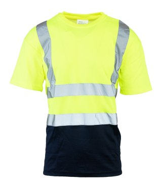 KOSZULKA Z PASAMI ODBLASKOWYMI 50-50 160G - Żółty S