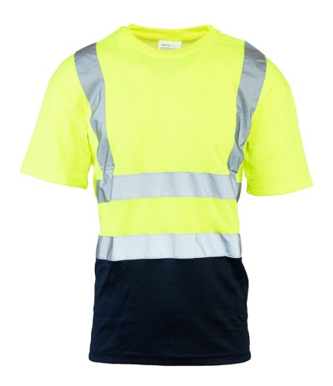 KOSZULKA Z PASAMI ODBLASKOWYMI 50-50 160G - Żółty S