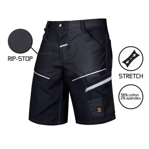 SPODNIE KRÓTKIE LANDER SPANDEX BLACK ROZM.50