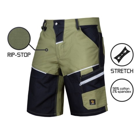 SPODNIE KRÓTKIE LANDER SPANDEX GREEN ROZM.48