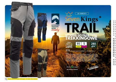 TRAIL SPODNIE DO PASA STAL/CZARNY - Stalowy 30