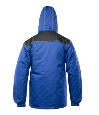 KURTKA PARKA WSTAWKA KOLOR - Niebiesko/Czarny L