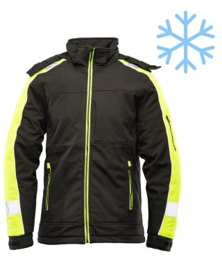 OCIEPLANY SOFTSHELL RIVAL - Czarny/seledyn M