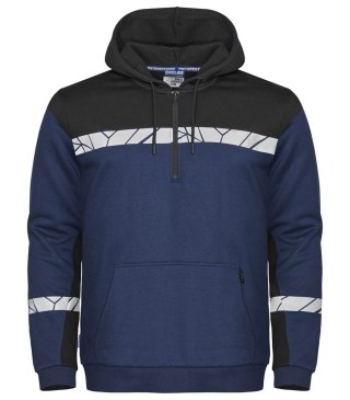 7104 Bluza 1/2 zip z kapturem