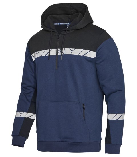 7104 Bluza 1/2 zip z kapturem