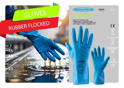 GUMOWE FLOKOWANE EF-F-06 Niebieskie - Niebieski 8.5
