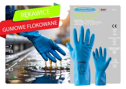 GUMOWE FLOKOWANE EF-F-06 Niebieskie - Niebieski 8.5