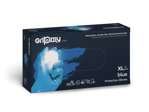 RĘKAWICE GRIPZZLY NITRYL NIEBIESKI - Niebieski M