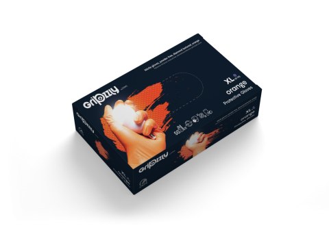 RĘKAWICE GRIPZZLY NITRYL POMARAŃCZ - Pomarańcz (_o) XL