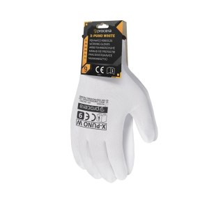 RĘKAWICE OCHRONNE Z ZAWIESZKĄ POWLEKANE PU X-PUNO WHITE ROZM. 9