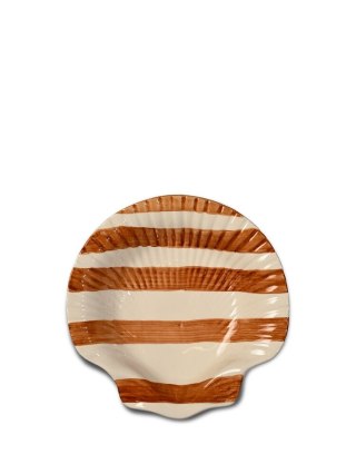 Talerz AROMA Stripe, jasnobrązowy/biały