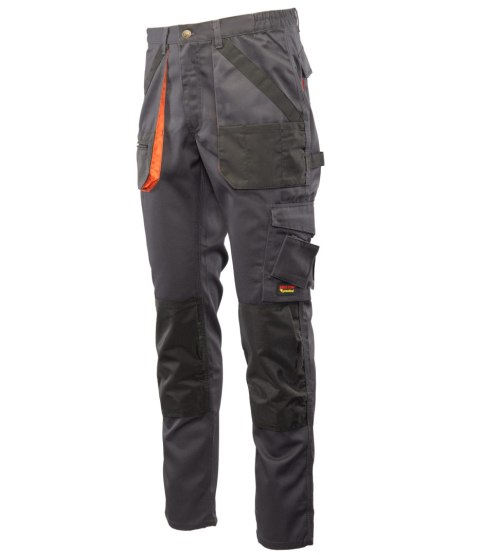 SPODNIE DO PASA - Grafit/Pomarańcz 54