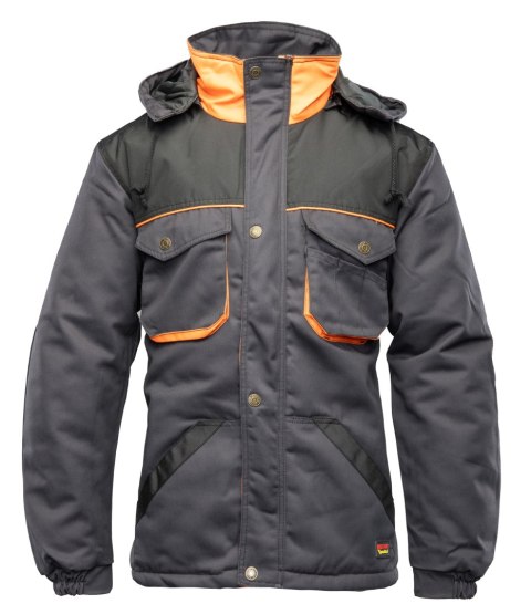 KURTKA - Grafit/Pomarańcz XL