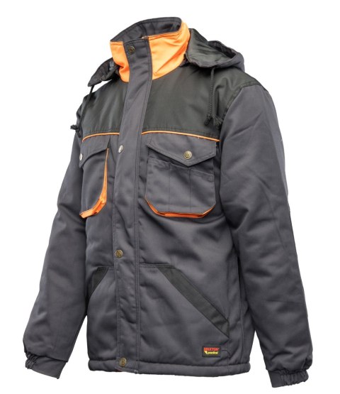 KURTKA - Grafit/Pomarańcz XL